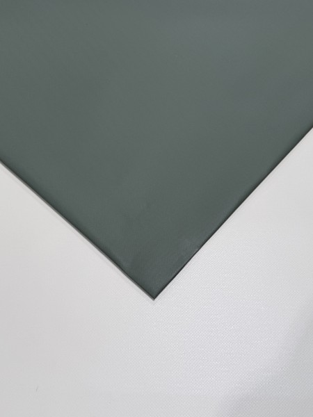 PVC matt mit Canvas-Maserung mit Saum und Ösen alle 50cm, Scandinavian Green